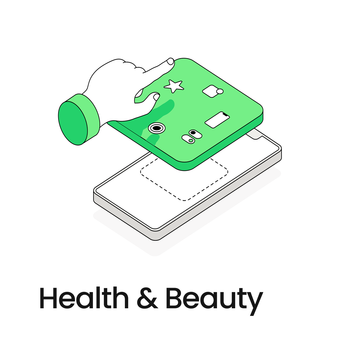 Illustration of semantic search in the health and beauty industry, highlighting personalized product results.