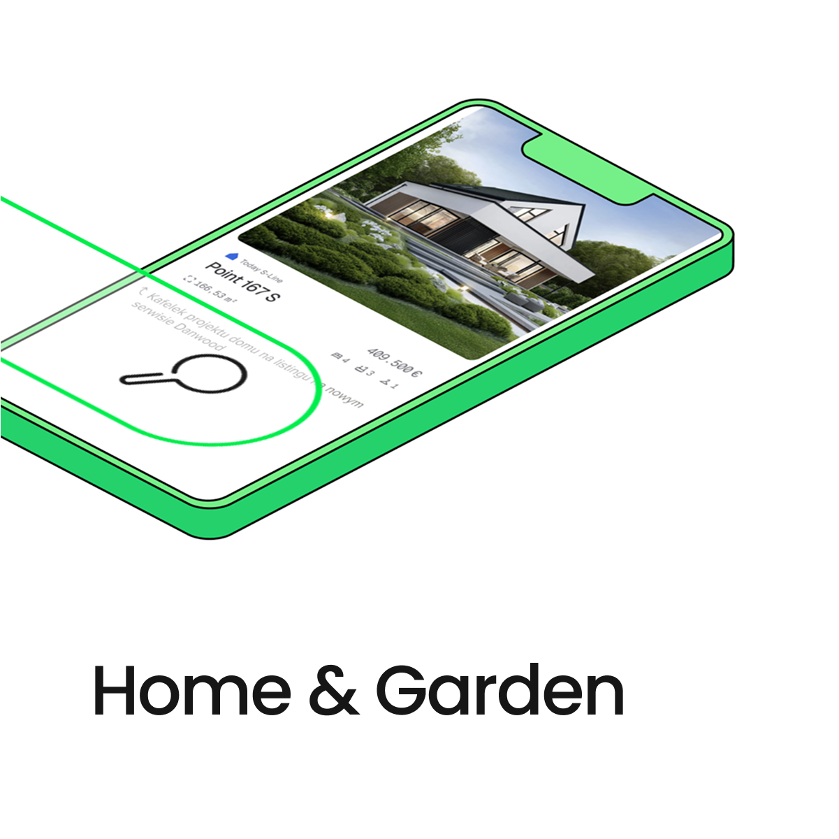 Illustration of AI semantic search for home and garden products, with contextual filtering.