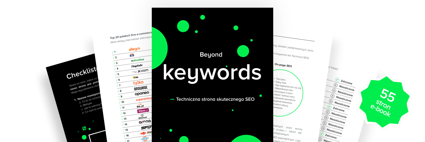 E-book Beyond Keywords: Techniczne SEO - Techniczna Strona Skutecznego SEO: okładka i jego zawartość