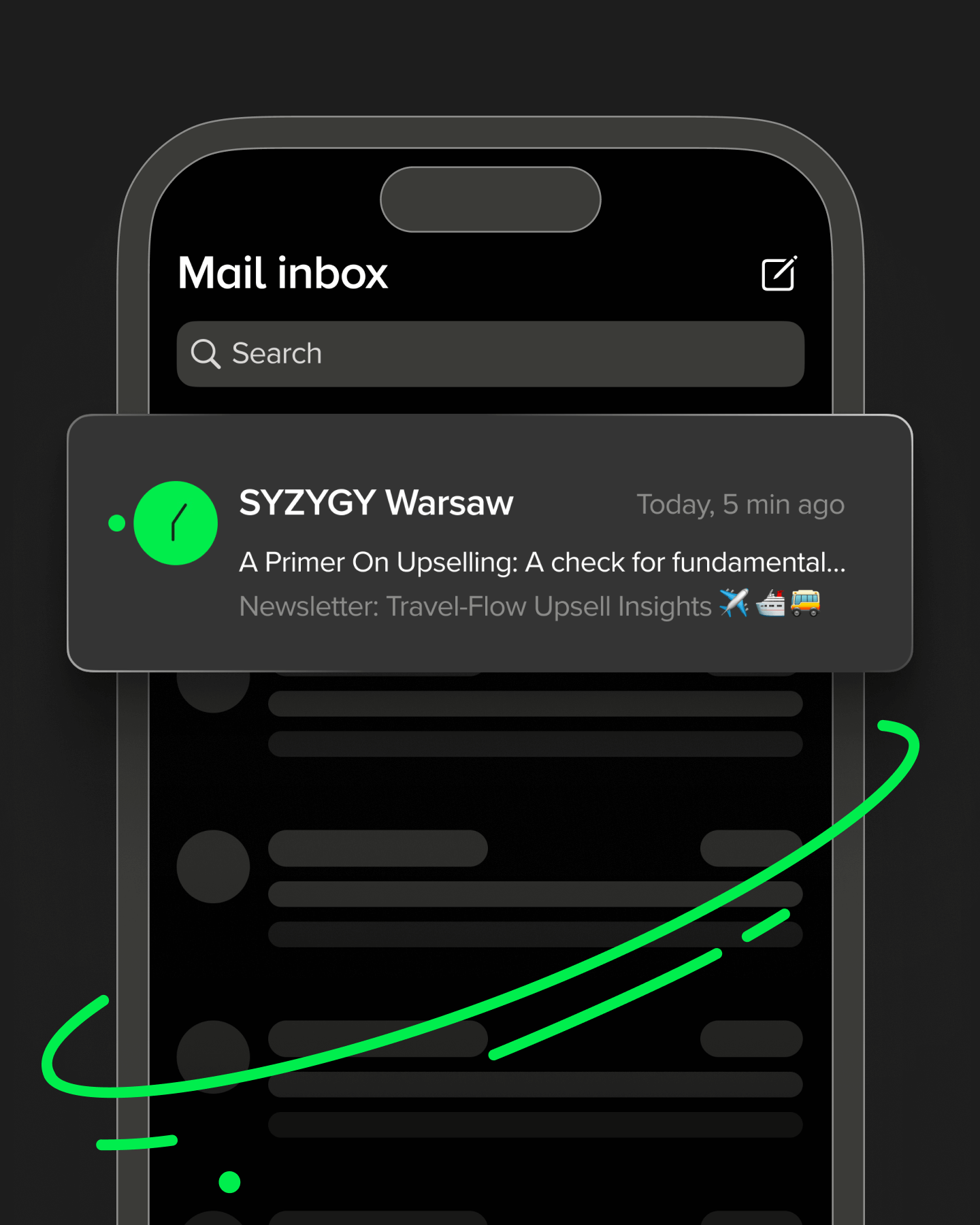 An image of a mailbox email app, presenting a sleek interface designed for efficient email management.